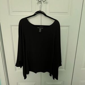 Julian Chang Black Dolman Tie Sleeve Flowy Top Size Medium